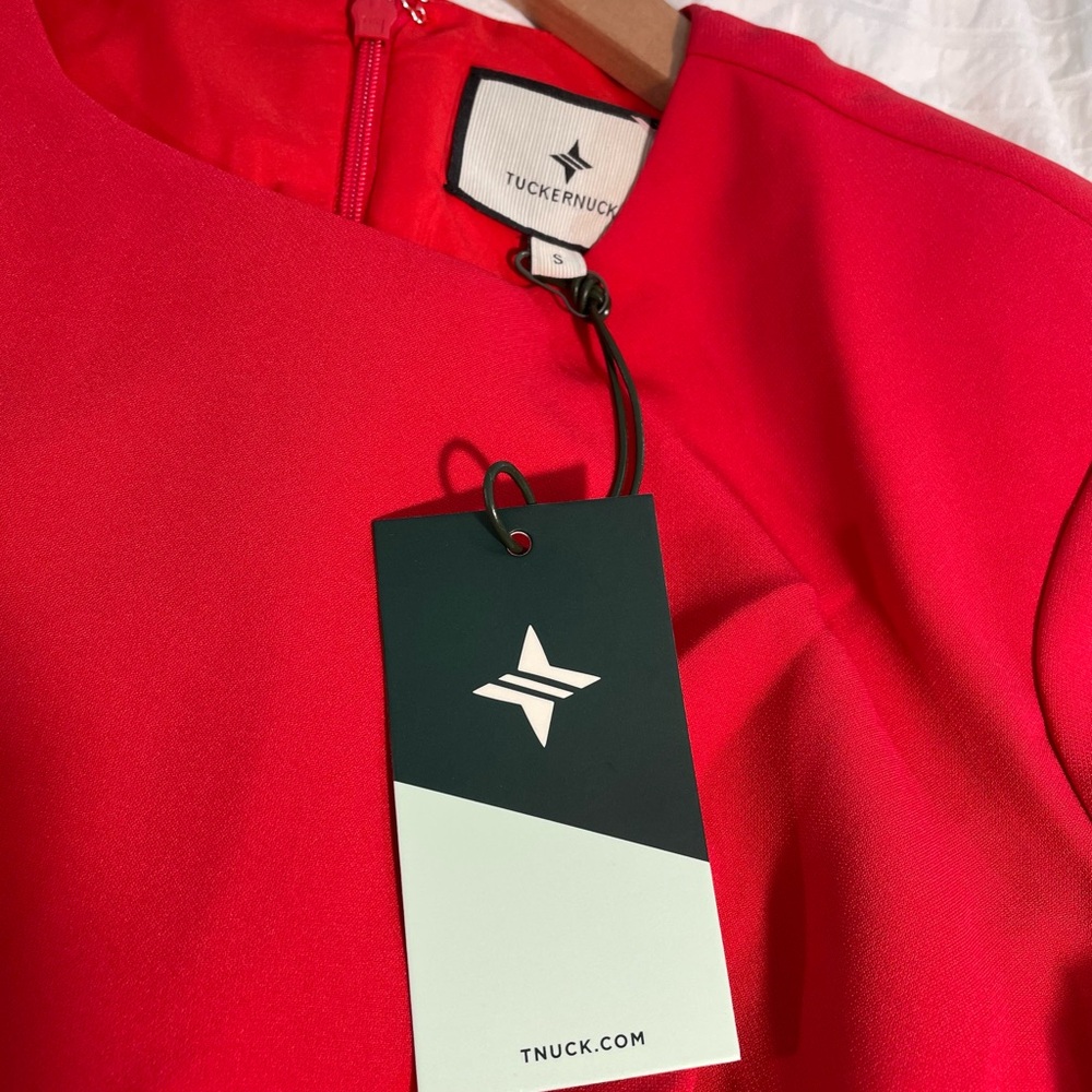 Tuckernuck Sienna Wrap Dress NWT Poppy & Hot Pink Mini (Small / S) - Picture 6 of 8